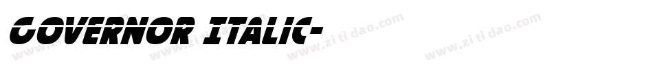 Governor Italic字体转换